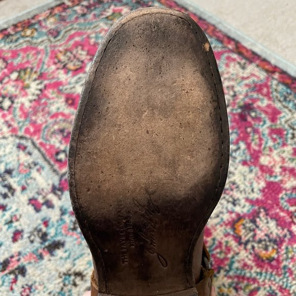 Frye Women’s Brown Leather Phillip Harness Boho Riding Boots Shoes Size 7.5 - Picture 8 of 12